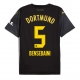 Borussia Dortmund Ramy Bensebaini #5 Replike Gostujuci Dres 2024-25 Kratak Rukav